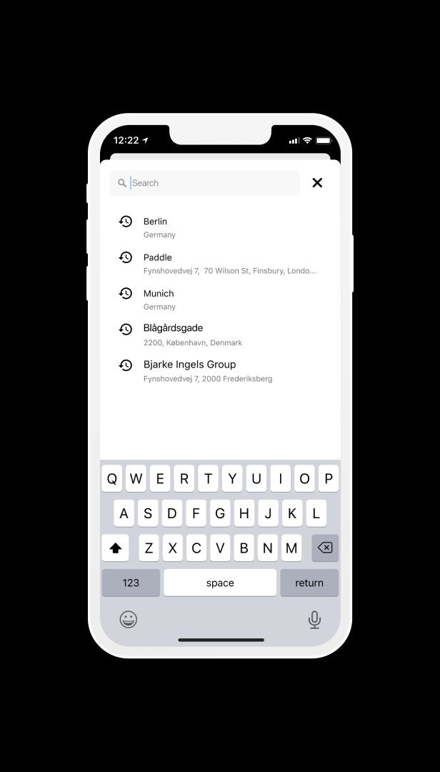 Mileage: destination search