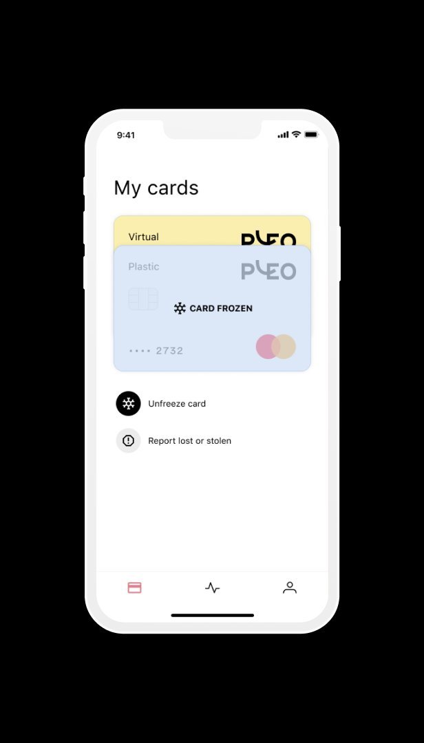 My Cards: frozen card state