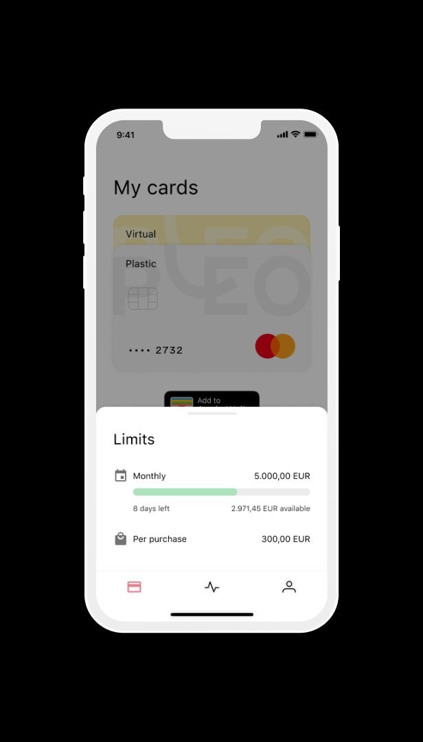 My Cards: spending limits